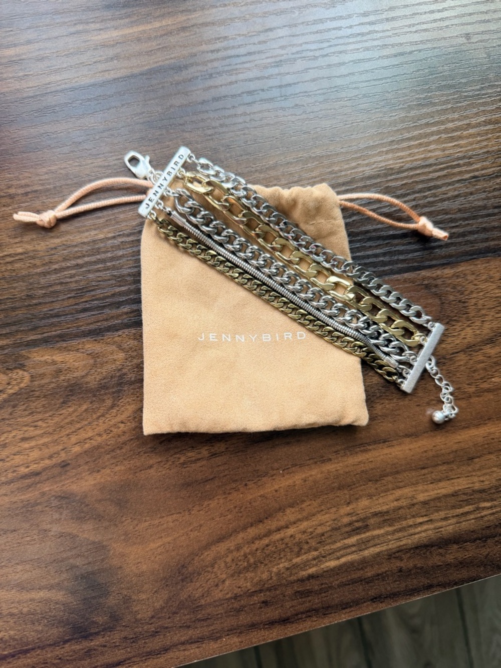 Jenny Bird Mixed Metal Chain Bracelet with  Toiletry Pouch - Picture 3 of 3